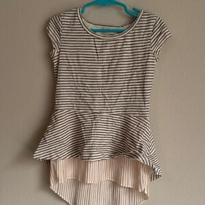 Striped Peplum Top